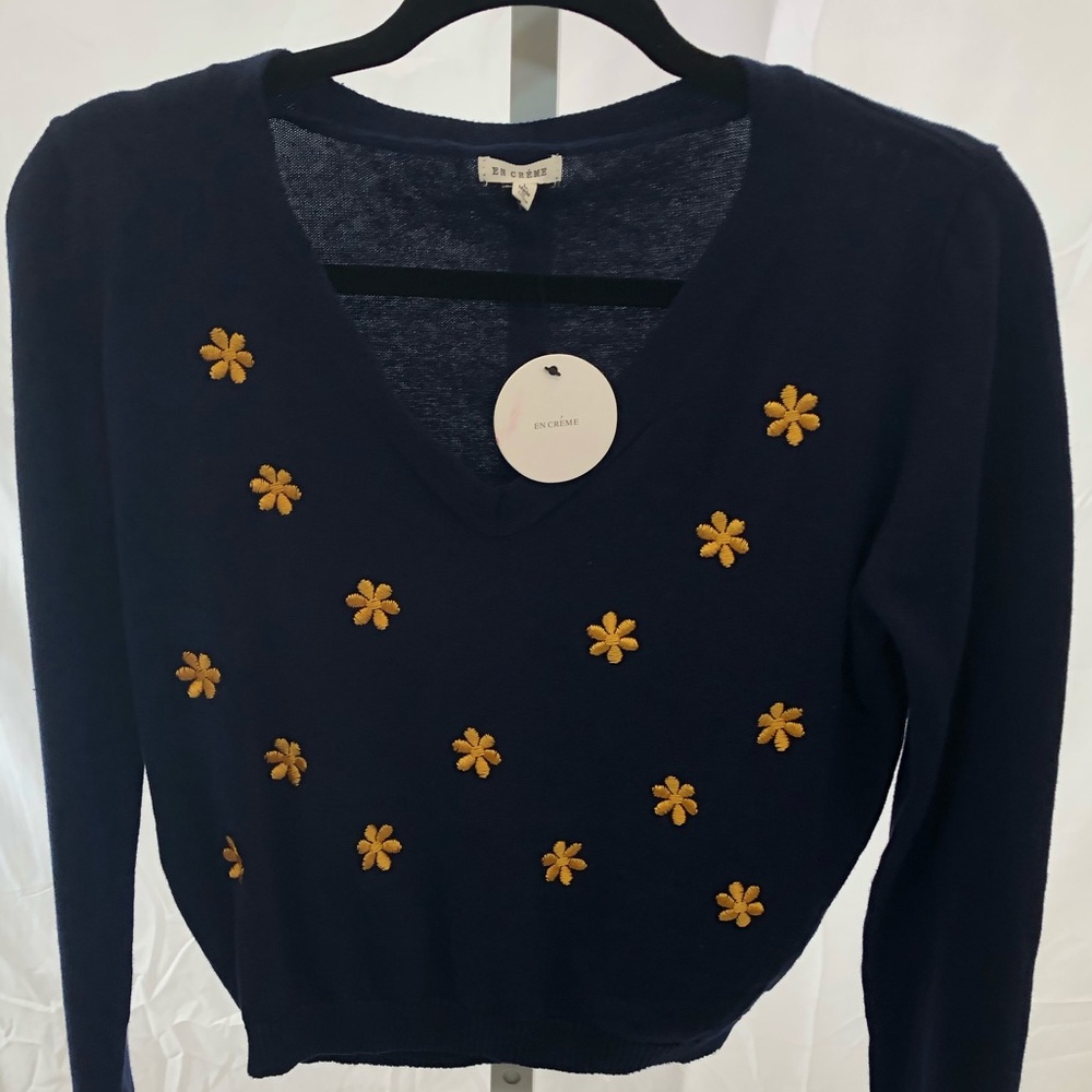 Encreme Crop Sweater, Size S, NWT